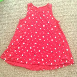 NEW Sonoma red star flowy tank top shirt sz Small!